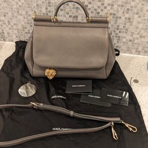 Dolce & Gabbana Sicily medium bag in grey.